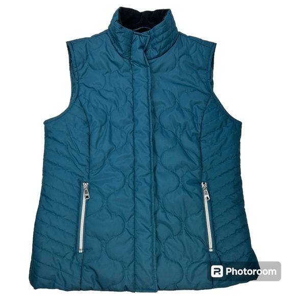 Black Rivet Quilted Puffer Vest Size Medium Women's - Picture 1 of 10